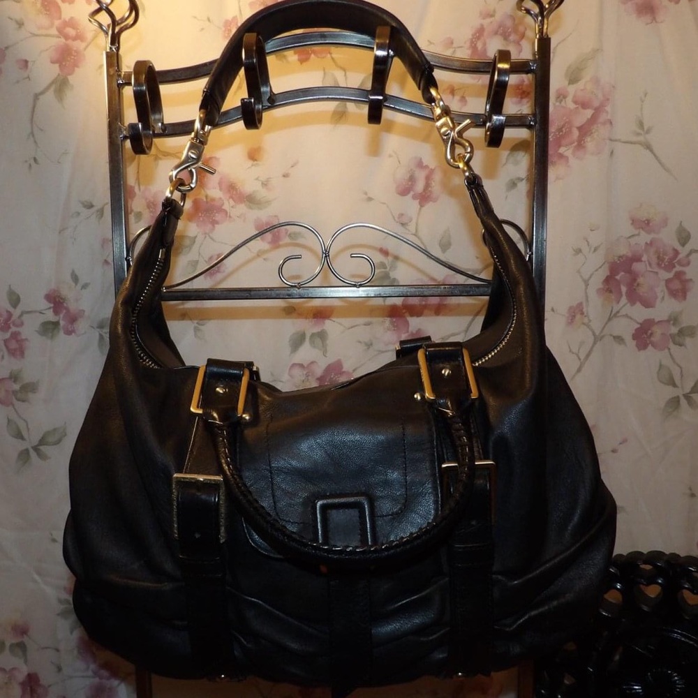 Botkier Medium Sasha Duffle black leather
